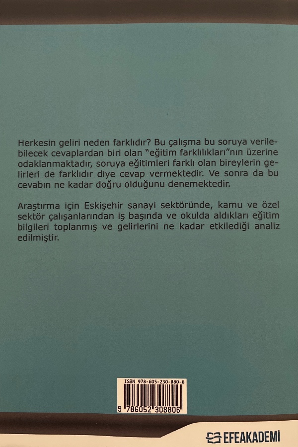 Beşeri Sermaye Teorisi ve Eskişehir’de Bireysel Ücret Gelirkeri
