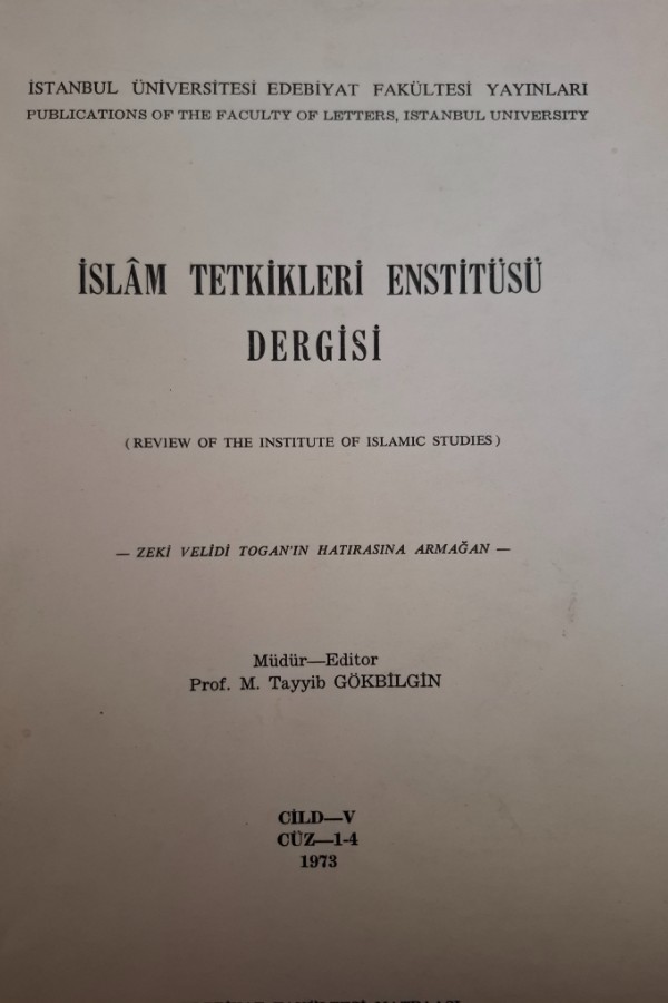 İslam tetkikleri Enstitüsü dergisi5 1-4