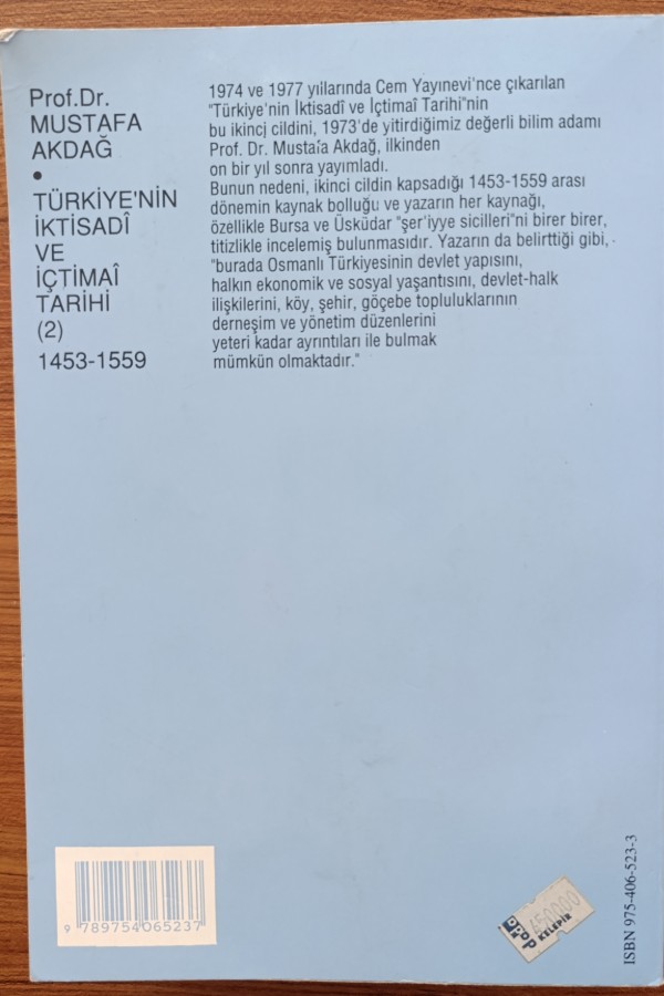 Türkiye'nin İktisadî Ve İçtimaî Tarihi 2 (1453-1559)