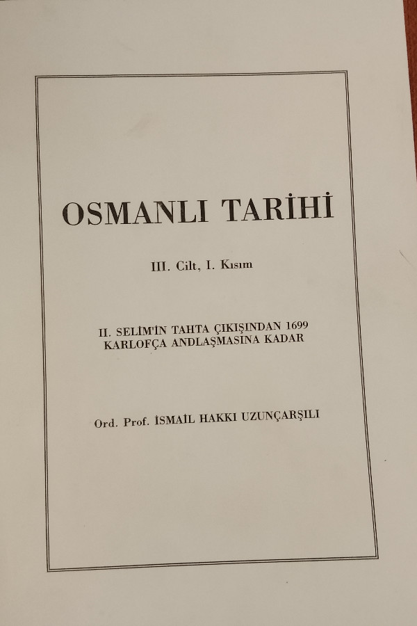 Osmanlı tarihi lll.Cilt, l.Basım