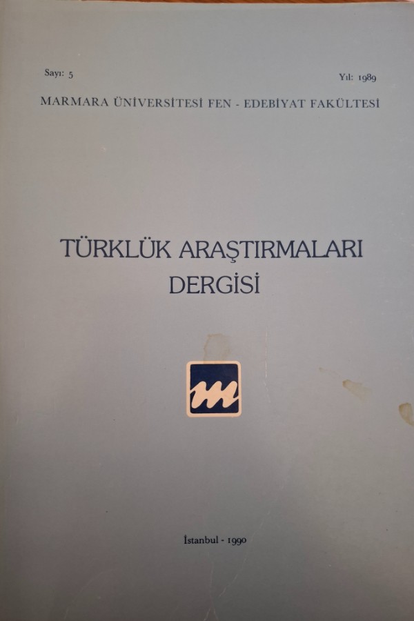 Türkliğk Araştırmaları dergisi sayı 5