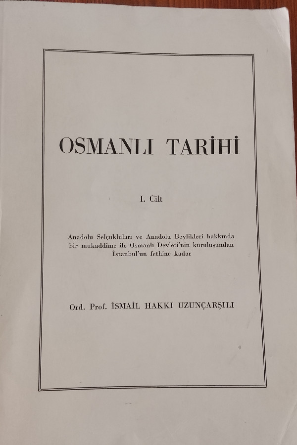 Osmanlı tarihi  1.Cilt