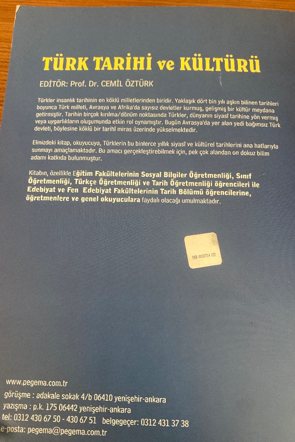 TÜRK TARİHİ VE KÜLTÜRÜ