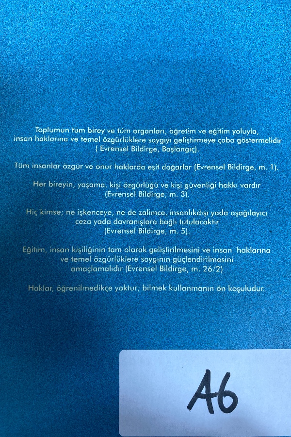 Belgelerle insan hakları eğitimi birleşmiş milletler onyılı