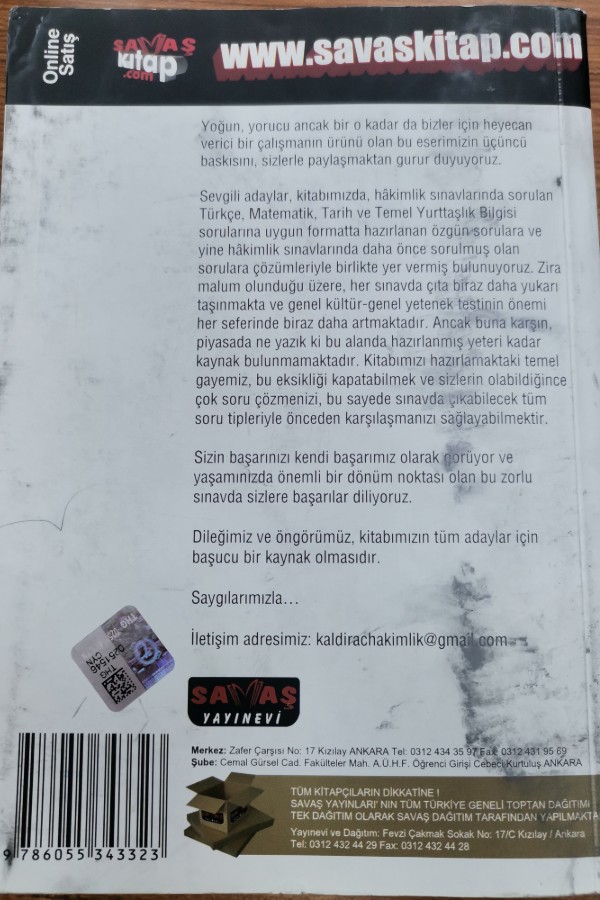 Sadece hakimlik sınavı için