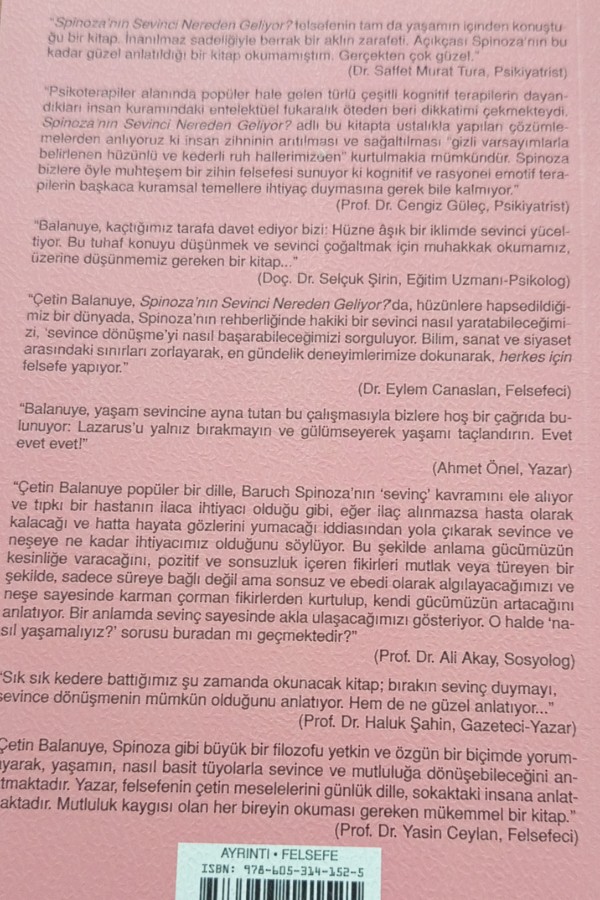 Spinozanin sevinci nereden geliyor