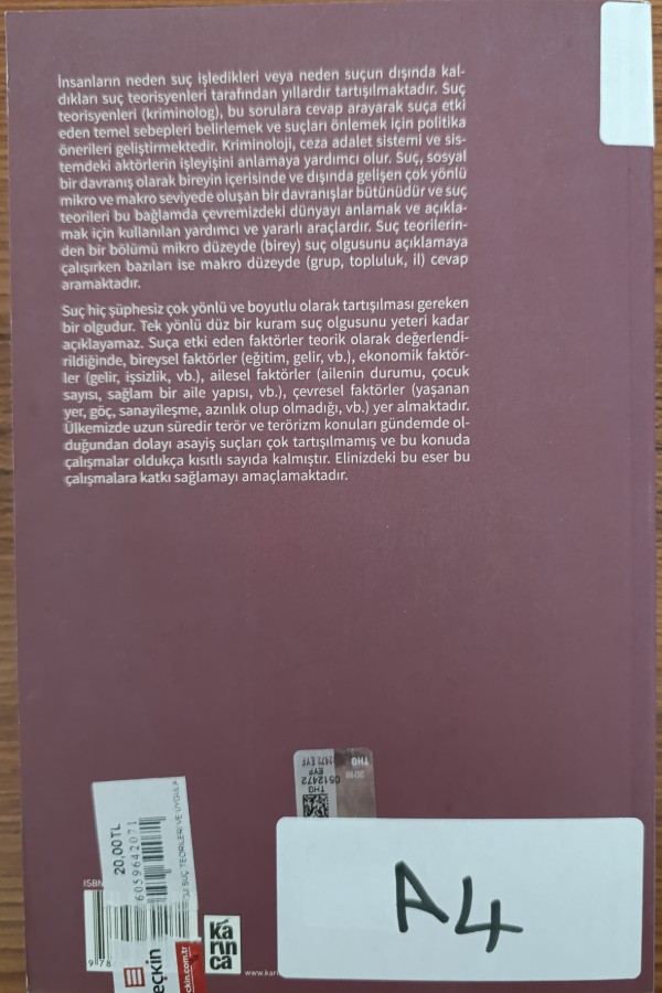 Kriminoloji Suç Teorileri Ve  Uygulamaları