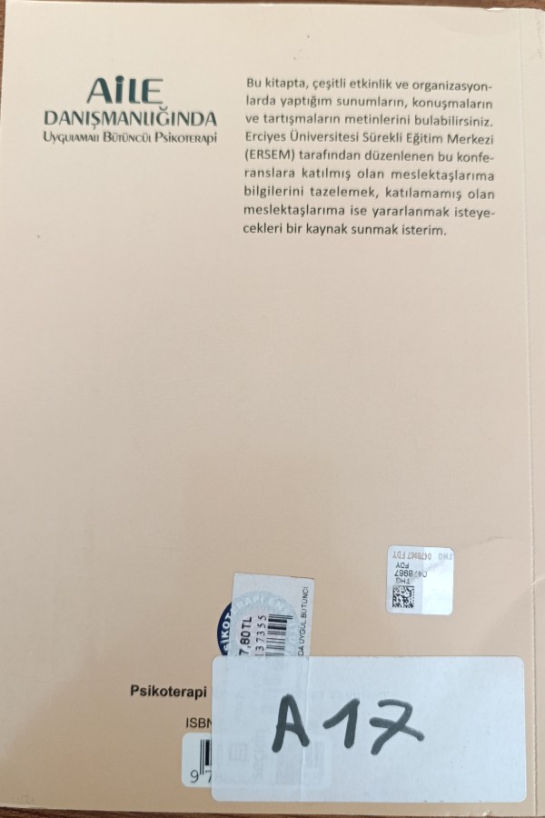 Aile Danışmanlığında Uygulamalı Bütüncül Psikoterapi 1