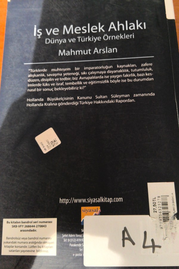 iş ve meslek ahlakı