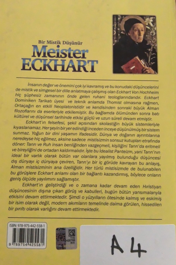 Bir mistik düşünür meister eckhart