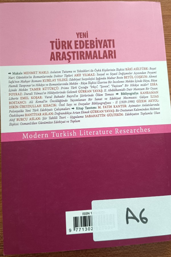 Yeni türk edebiyatı araştirmaları(3)