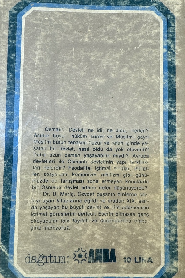 Cevdet paşanın cemiyet ve devlet görüşü