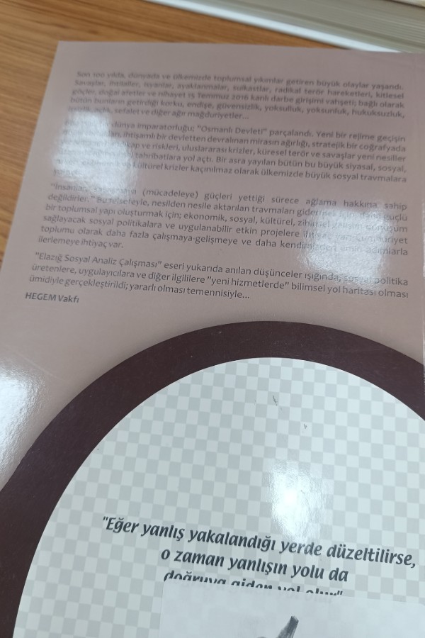 Elazığ ili sosyal analiz çalişmasi