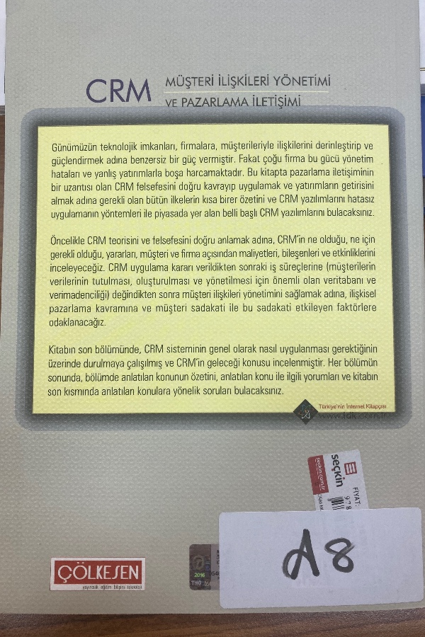 CRM müşteri ilişkileri yönetimi ve pazarlama iletişimi