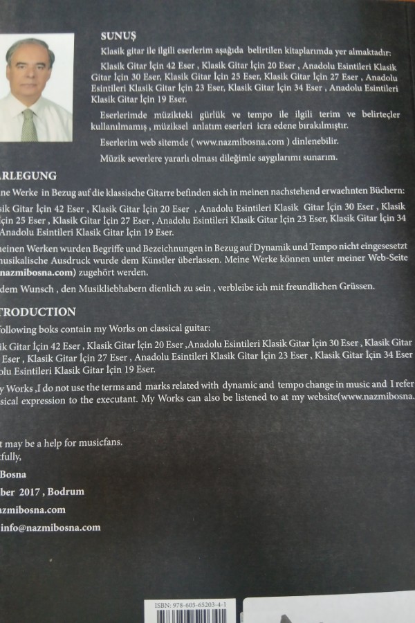 Klasik gitar için  19 eser