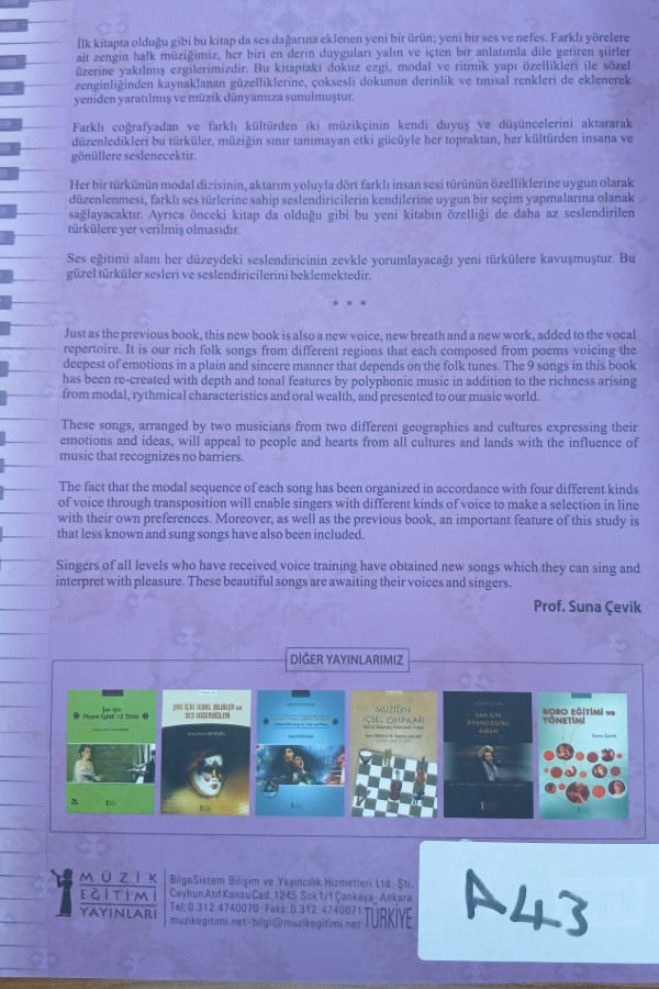 Şan için  piyona eşlikli 9 türkü