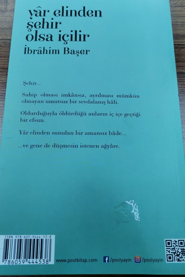 yar elinden şehir olsa içilir