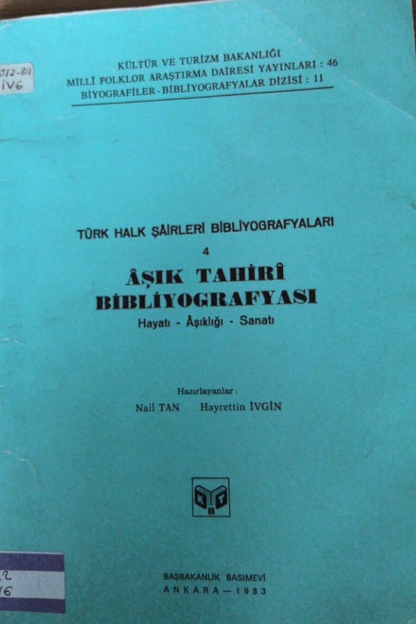Aşık Tabiri Bibliyografyası