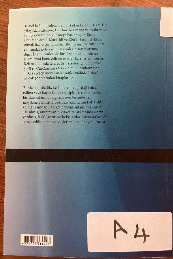 Kelam Terimleri Sözlüğü