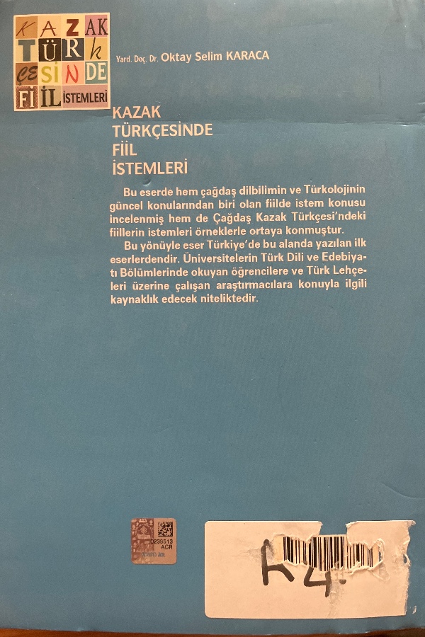 Kazak Türkçesinde Fiil İstemleri