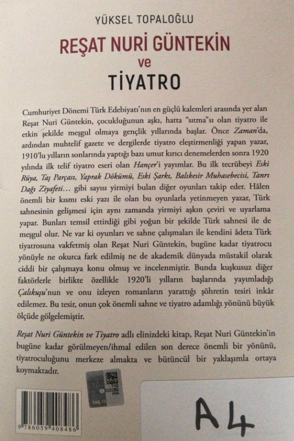 Reşat Nuri Güntekin ve Tiyatro